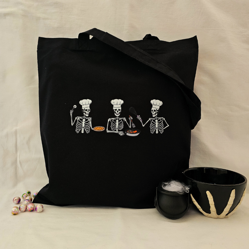 tote bag esqueletos cocineros