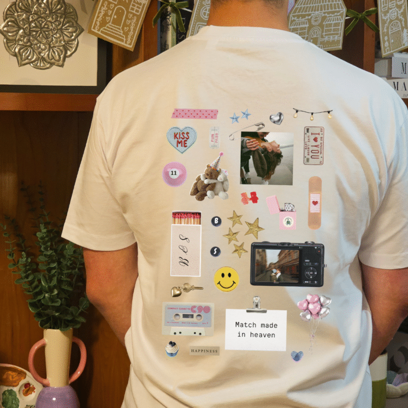 Camiseta Personalizada Collage – Tu Historia en una Camiseta (Oversize + Plantilla Editable)