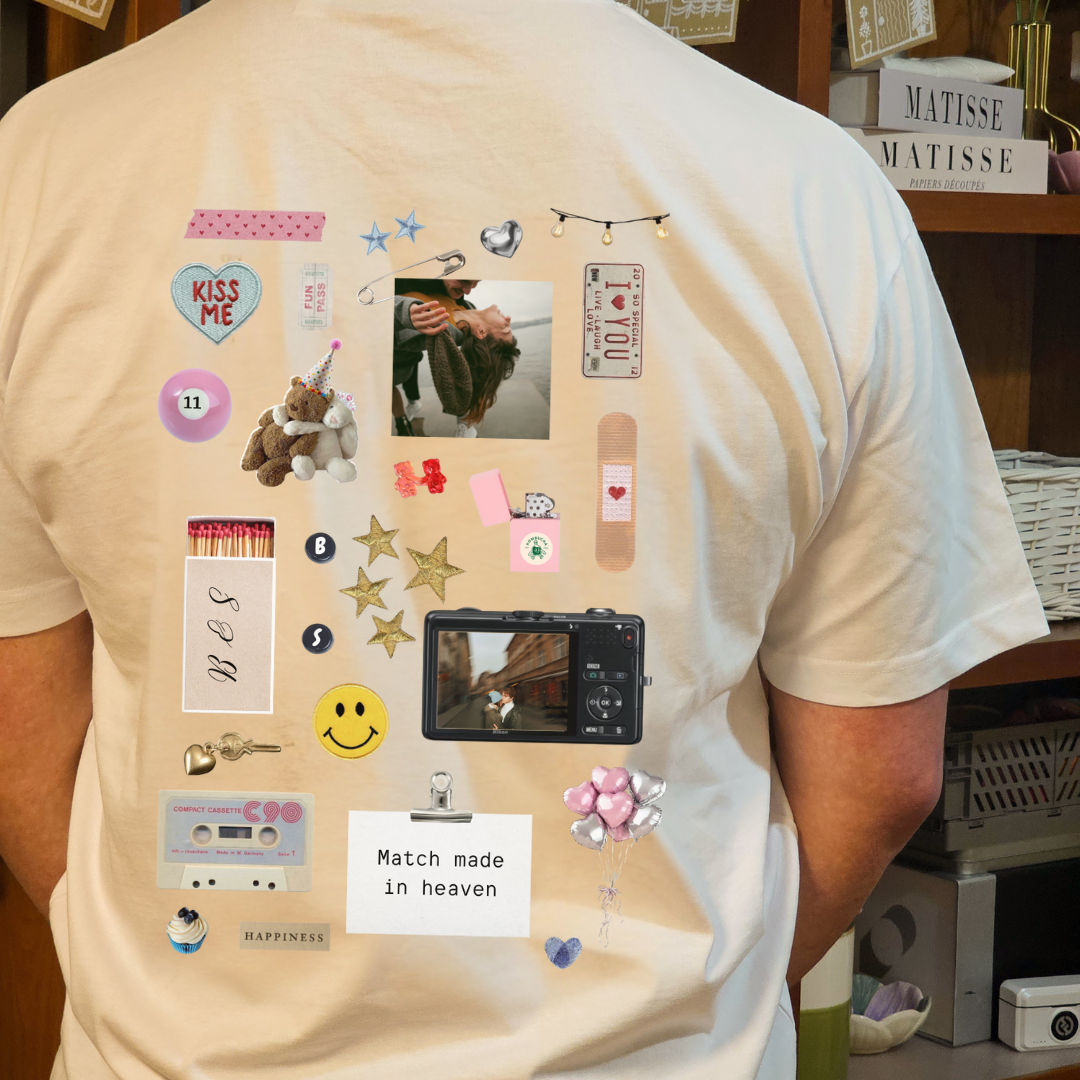 Camiseta Personalizada Collage – Tu Historia en una Camiseta (Oversize + Plantilla Editable) - Imagen 2