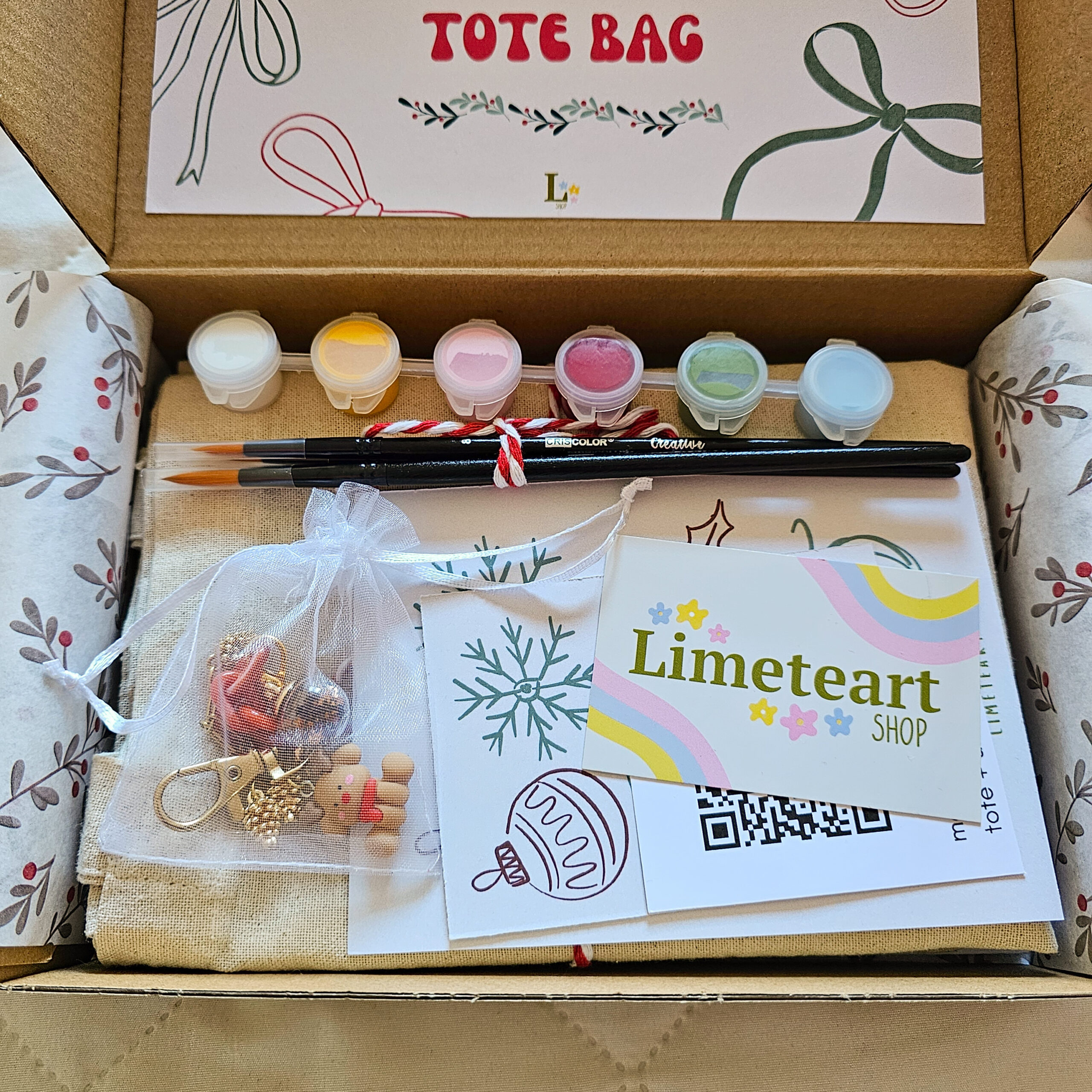 Kit Pinta tu Tote – Edición Navidad 🎄 (Limited Edition) - Imagen 6